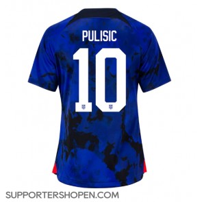 Förenta staterna Christian Pulisic #10 Borta Matchtröja Dam VM 2022 Kortärmad